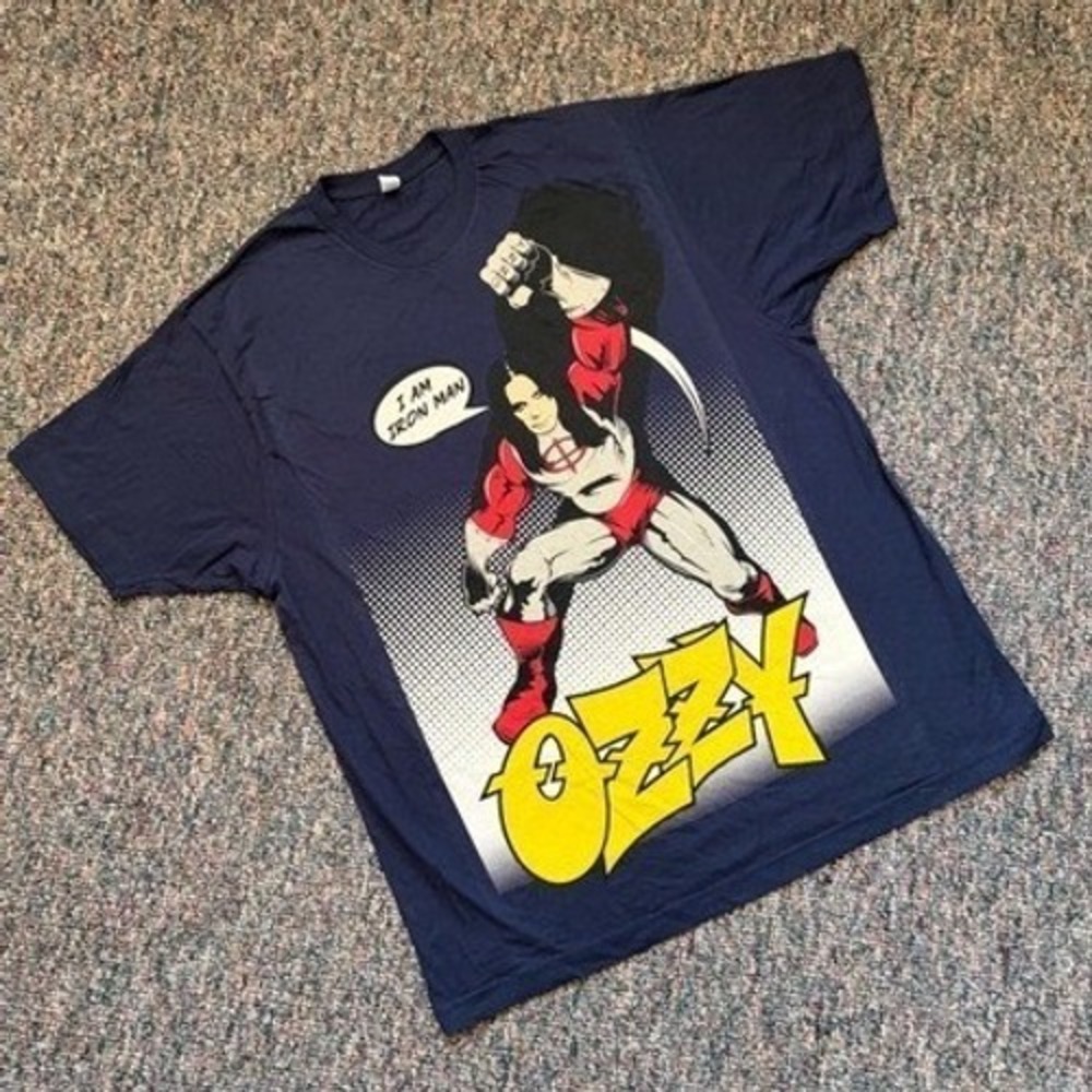 Vintage Ozzy Osbourne Iron Man Graphic T Shirt‎ Mens XL Tultex